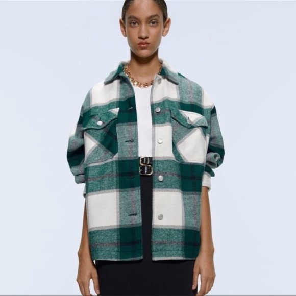 Zara Plaid Shacket - Picture 7 of 15